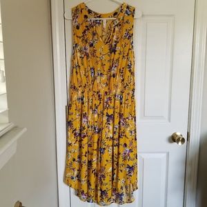 Yellow floral lightweight dress